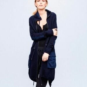 Free People Surplus Navy Coat Jacket